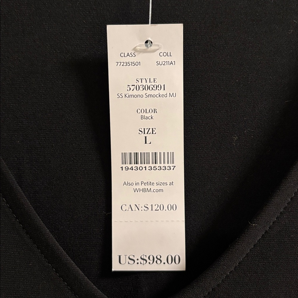 White House Black Market Kimono Smocked Dress - Picture 3 of 6